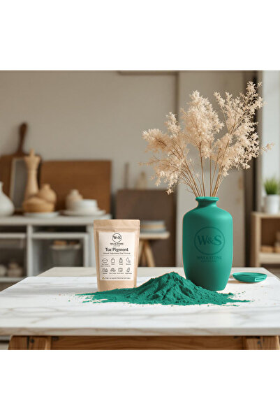 Wax&Stone ATELIER Turkuaz Toz Pigment (RAL 180 50 40) Taş Tozu Beton Alçı Epo...