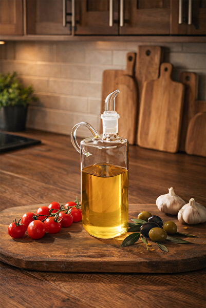 Porsima 408 Square Borosilicate Glass Oil Pot Oil Dispenser Vinegar Dispenser...