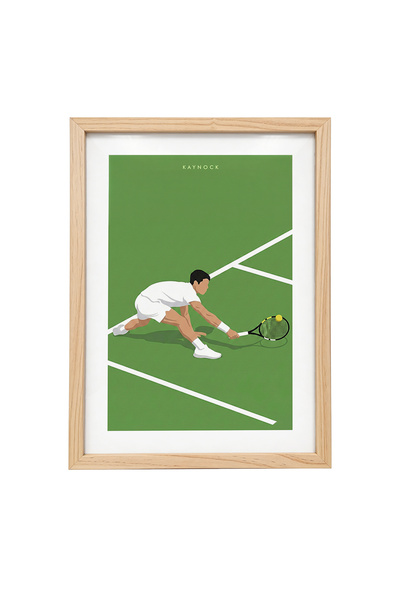 KAYNOCK Carlos Alcaraz, Tenis Poster Tablo Ahşap Çerçeve