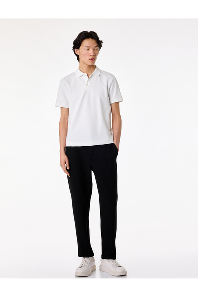 Koton Κοντομάνικο μπλουζάκι με κουμπιά και λαιμόκοψη polo εφαρμοστό