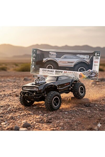 ydn Uzaktan Kumandalı Büyük Boy Şarjlı 1:18 Ölçek Gri Off Road Rock Crowler 4...