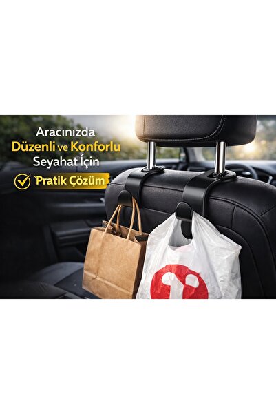 poswicon Višenamenska vješalica za naslon sedišta automobila – 4-dijelni orga...