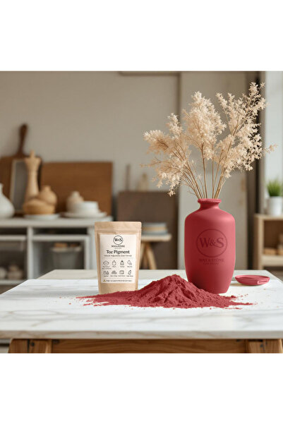 Wax&Stone ATELIER Bordo Toz Pigment (RAL 3003) Taş Tozu Beton Alçı Epoksi Mum...