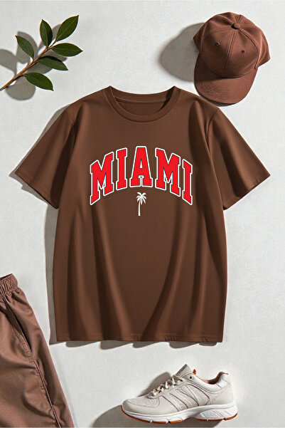 uyguntarz Unisex Miami Printed Design T-shirt