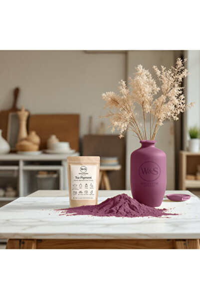 Wax&Stone ATELIER Mor Toz Pigment (RAL 350 40 30) Taş Tozu Beton Alçı Epoksi ...