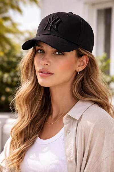 Wearflawless Unisex Black Ny Embroidered Adjustable Hat, Baseball Hat, Women'...