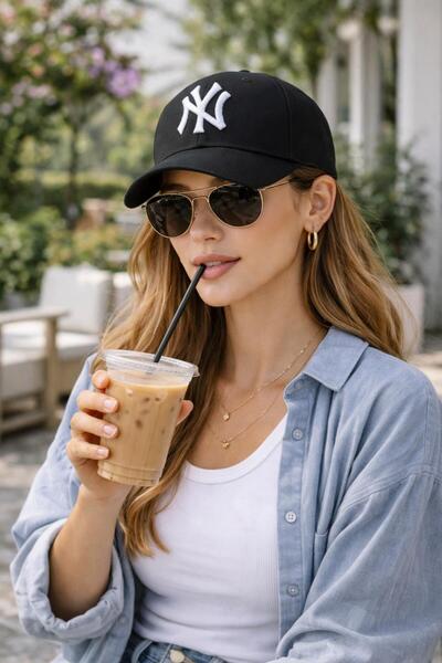 Wearflawless Unisex Black Ny Embroidered Adjustable Hat, Baseball Hat, Women'...