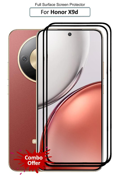 Generic عبوة من قطعتين من واقي الشاشة الزجاجي الممتاز لهاتف Honor X9d