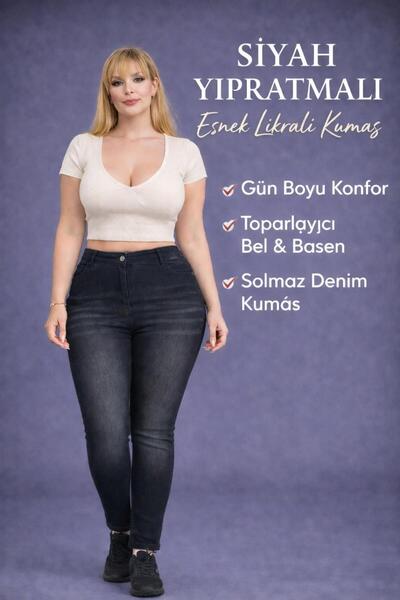 EYLÜLXXL Plus Size Stretch Ankle-Length Pants