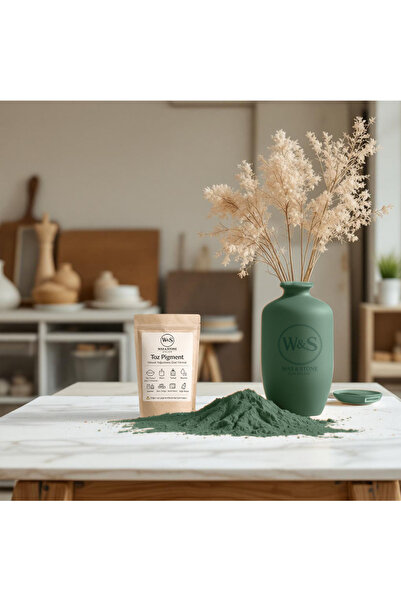 Wax&Stone ATELIER Yeşil Toz Pigment (RAL 6028) Taş Tozu Beton Alçı Epoksi Mum...
