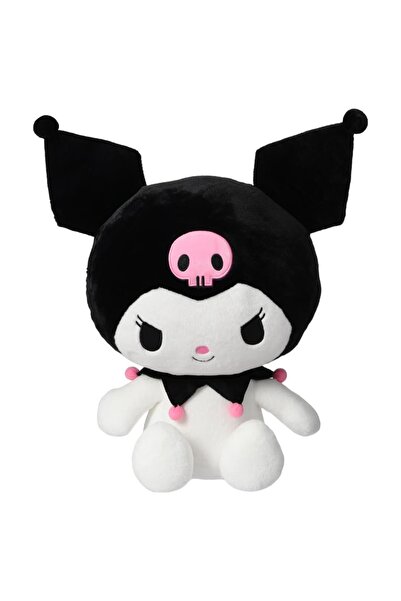SANRIO Lisanslı 40 cm Oturan Peluş Oyuncak -Kuromi