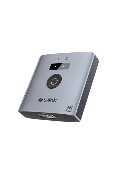 S-LINK Sl-lu602، 2xhdmi، 4k، 60 هرتز، جهاز تعدد الشاشات (1 جهاز-2 شاشة أو 2 ج...
