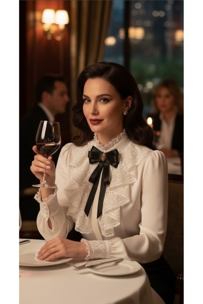 Saule Arslan Detay Kadın Kravat Kadın Detay Broş Yaka Aksesuar Kadın Papyon S...