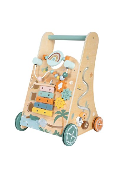 Small Foot Wooden walker with activity center, Safari, Small Foot, 12 months+
