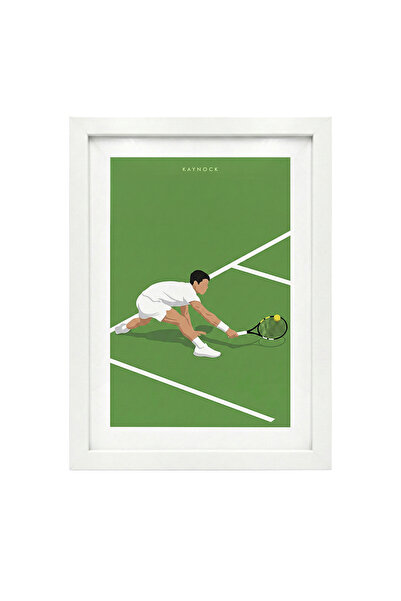 KAYNOCK Carlos Alcaraz, Tenis Poster Tablo Beyaz Çerçeve