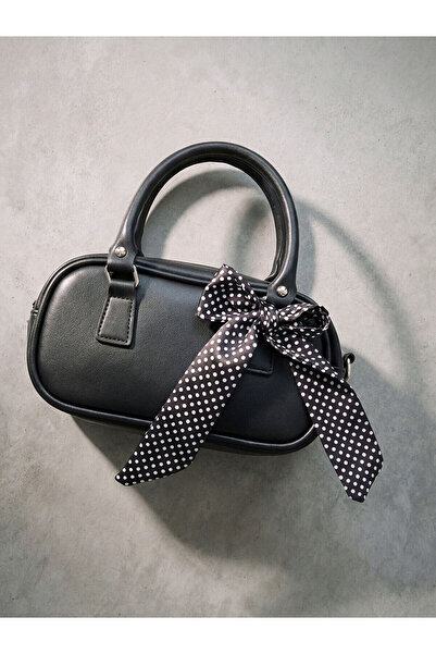 LC Waikiki Meral Collection Siyah Fular Detaylı Kız Çocuk Omuz Çantası