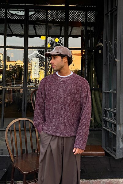 Flaw Wear Knitted Model Knitwear Sweater Claret Red