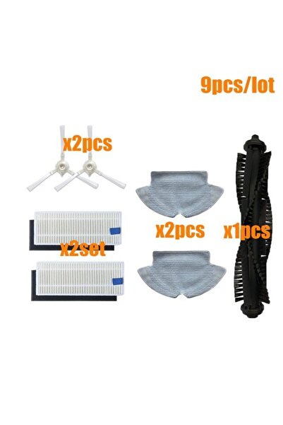 NO BRAND قطع غيار مكنسة كهربائية 360 S6 Sweeper: فرشاة رئيسية/جانبية، فلتر، م...