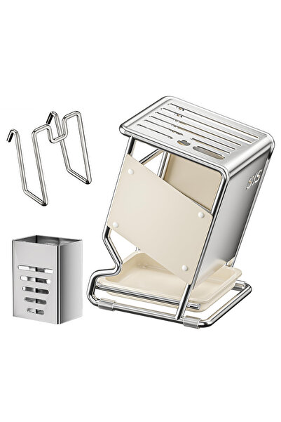 Sumkyle Knife Block Without Knives 2 in 1 Universal Square Knife Holder for K...