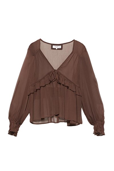 Pull & Bear Fırfırlı bluz