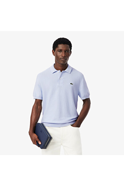 Lacoste Erkek Classic Fit Kısa Kollu Polo Yaka Açık Mavi Triko