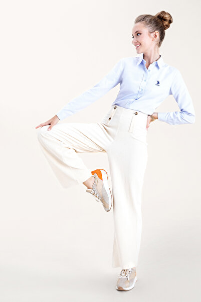 U.S. Polo Assn. Women's Light Blue Long Sleeve Basic Shirt 50256640-Vr003