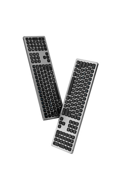 WIWU MKB-03 Wireless Keyboard 110 Keys – Aluminum Alloy – Bluetooth 3.0 – Rec...