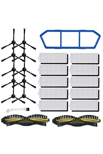 NO BRAND مناسب لاستبدال فرشاة الجانب لفلتر HEPA، ومناسب لقطع غيار مكنسة الروب...
