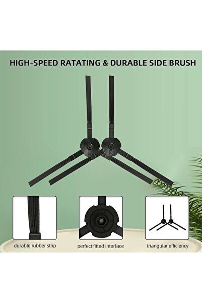 NO BRAND مناسب لملحقات مكنسة الروبوت ILIFE A4 A4S، فرشاة جانبية رئيسية، فلتر ...