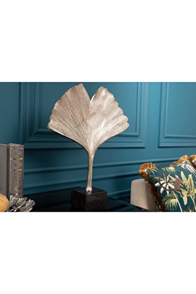 Invicto Ginkgo Leaf Sculpture 44cm Silver