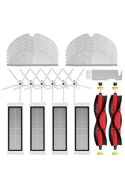NO BRAND مناسب لمجموعة قطع الفرشاة الرئيسية/الفلتر/قماش المسح لروبوروك S5 ماك...