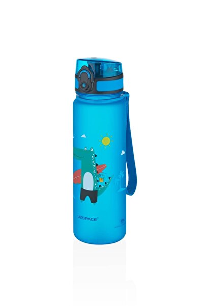 Uzspace Okul Su Matarası - Desenli - 500ml - Tritan Suluk Soft Touch