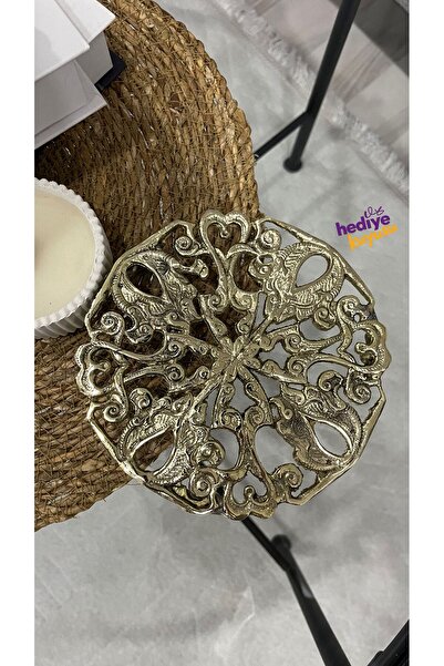 hediye Brass Casting Stand-Up Trivet Luxury Gift Teapot Base Decor Tableware ...