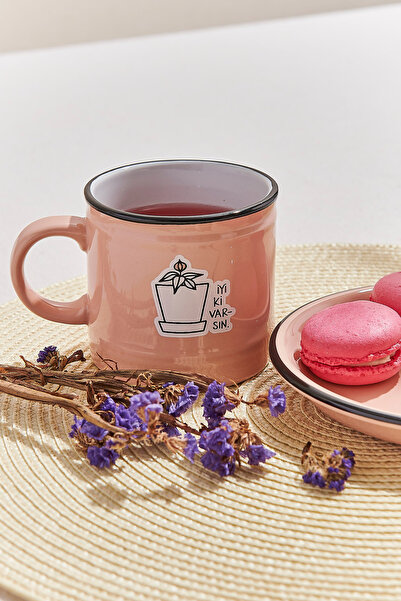 Paşabahçe Hisli Şeyler Saksı Kupa Pembe