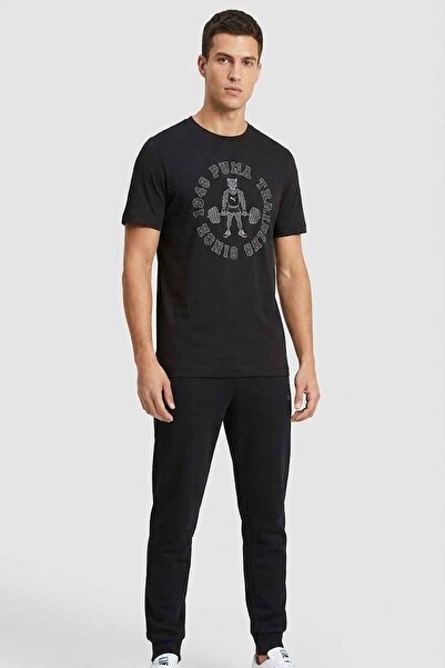 Nike Men's Black Training since 1948 Graphic Printed Sports T-Shirt