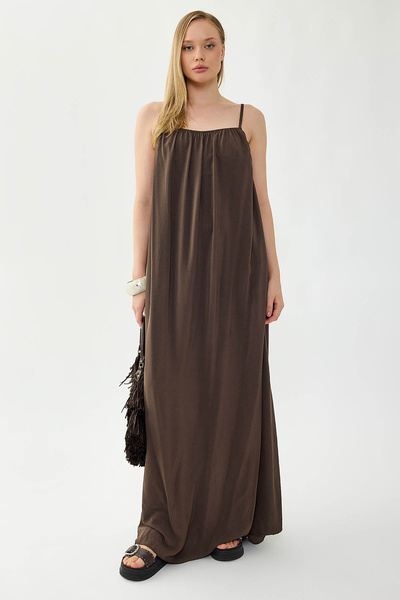 Vitrin Long Dress with String Straps