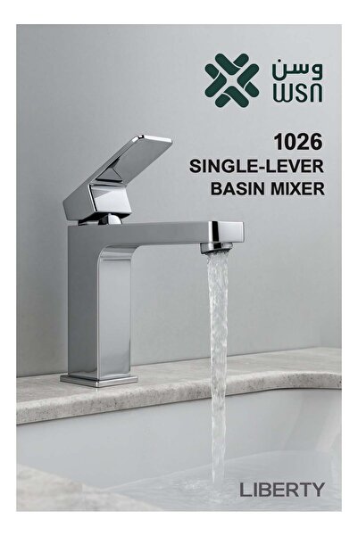 WSN BRAND صنبور خلاط مغسلة حمام او مطبخ مربع الشكل , ساخن و بارد مصنوع من الز...