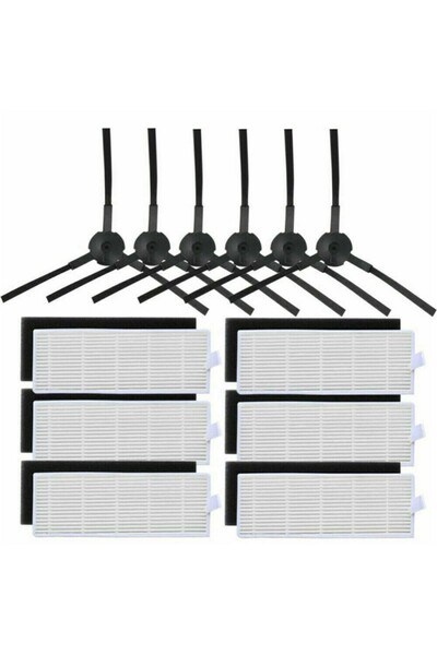 NO BRAND مناسب لملحقات مكنسة الروبوت ILIFE A4 A4S، فرشاة جانبية رئيسية، فلتر ...