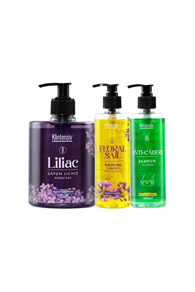 KLINTENSIV Set Cadou - Sapun Lichid Liliac 500ml, Gel de Dus Floral Sail 400 ...