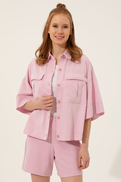 U.S. Polo Assn. Women's Magnolia Linen Look Long Sleeve Shirt 50246377-Vr211