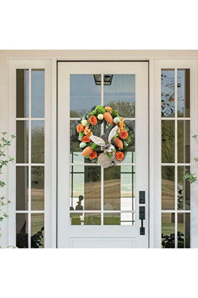 Dekorsende Easter Themed Rabbit Circle Door Ornament 60 cm