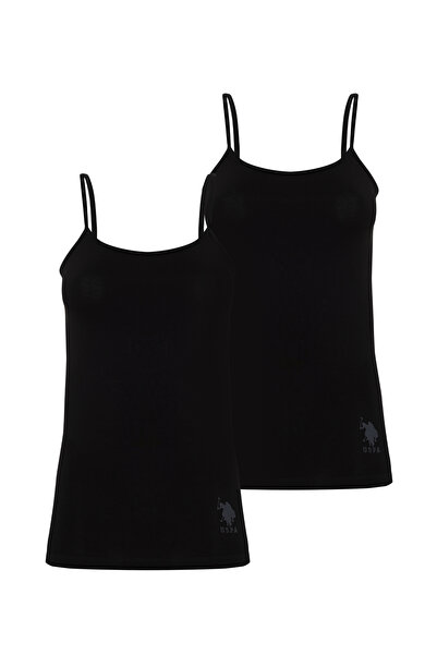 U.S. Polo Assn. Women's Black Underwear Top 50238688-Vr046