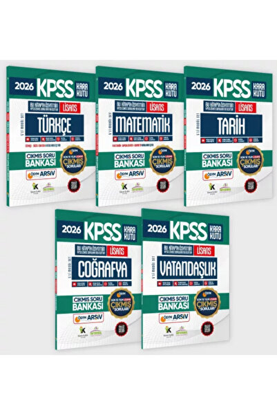 Karakutu Yayınları 2026 FULLLisans KPSS Lisans KarKutu ÖSYM Çıkmış Soru Banka...
