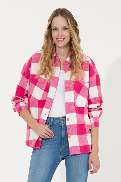 U.S. Polo Assn. Women's Pomegranate Flower Long Sleeve Shirt 50256994-Vr039