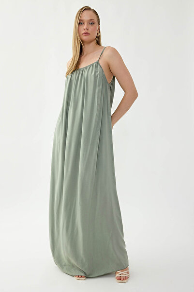 Vitrin Long Dress with String Straps