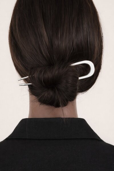 TAKIŞTIR Μεταλλικό κούμπωμα σε ασημί χρώμα