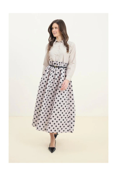 Line By Touches فستان هيلينا منقط