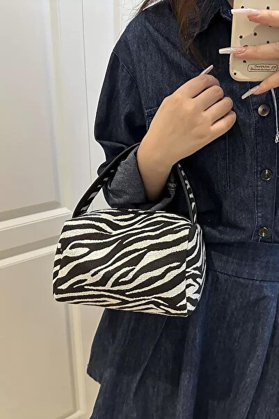 TAKIŞTIR Zebra Desenli Makyaj Çantası