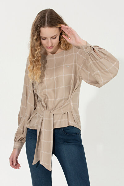 U.S. Polo Assn. Women's Stone Long Sleeve Shirt 50255036-Vr049