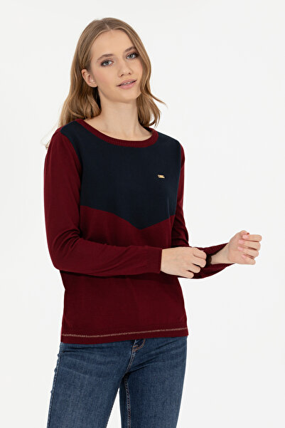 U.S. Polo Assn. Women's Burgundy Sweater 50253070-Vr014